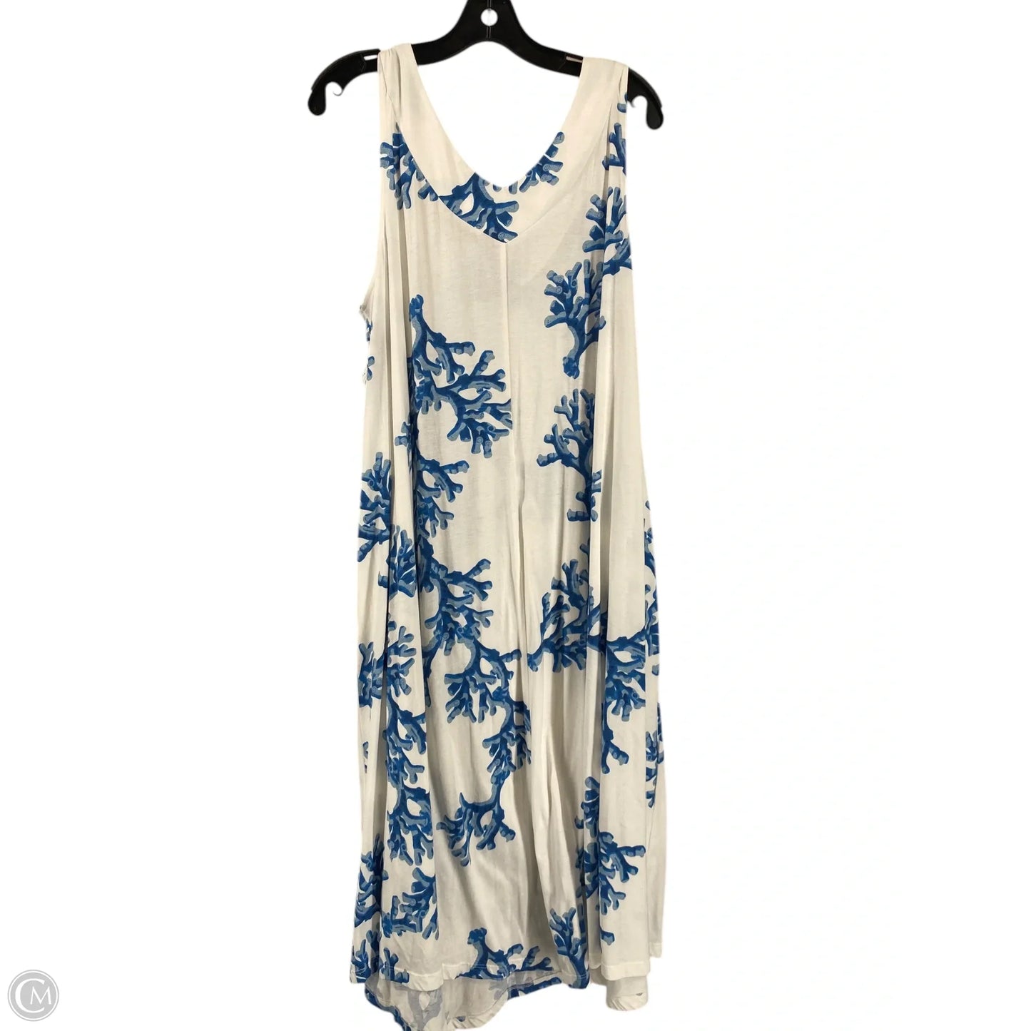Dress Casual Maxi By Soft Surroundings In Blue & White, Size: Xl