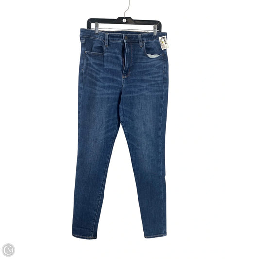 Jeans Skinny By American Eagle In Blue Denim, Size: 14