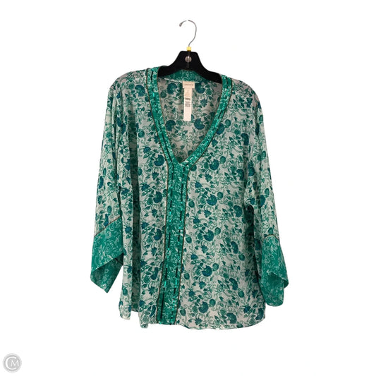 Top Long Sleeve By Chicos In Green, Size: 2