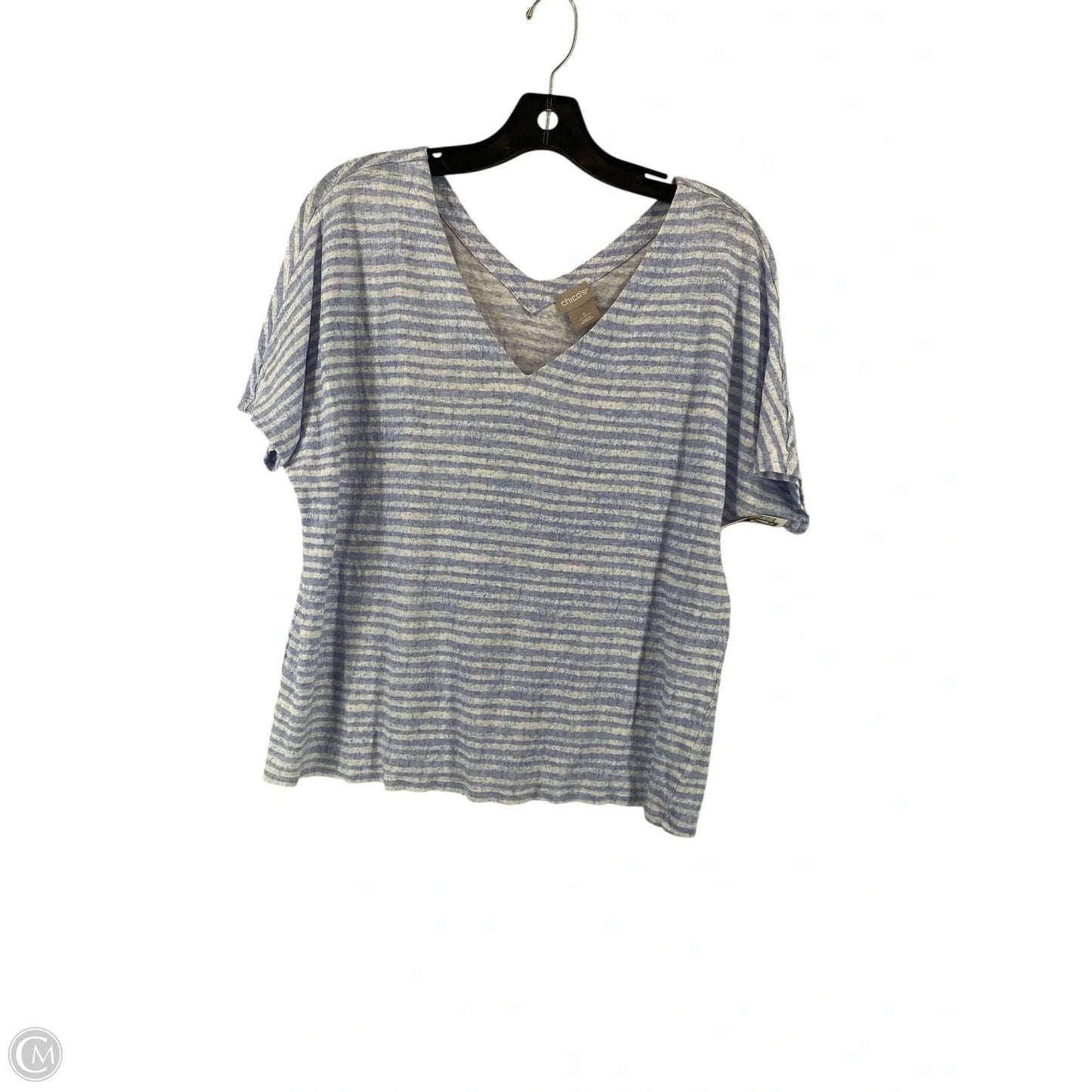 Top Short Sleeve By Chicos In Blue, Size: 2