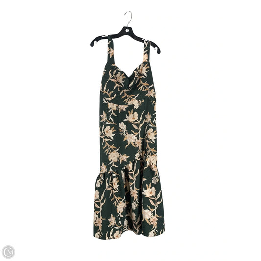 Dress Casual Midi By Maurices In Floral Print, Size: L
