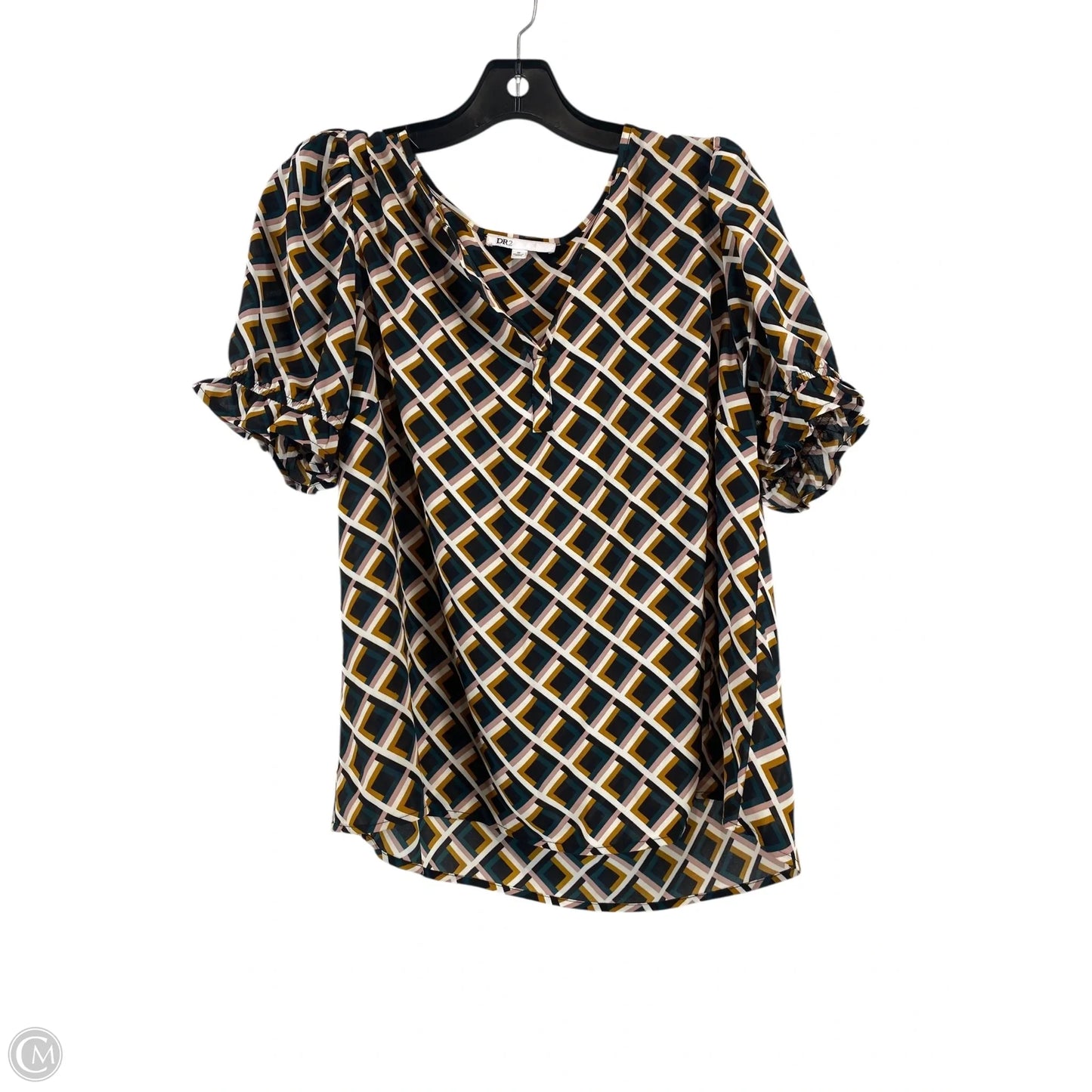 Top Short Sleeve By Dr2 In Multi-colored, Size: M