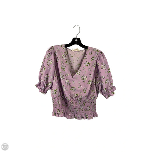 Top Short Sleeve By Cmc In Purple, Size: 1x
