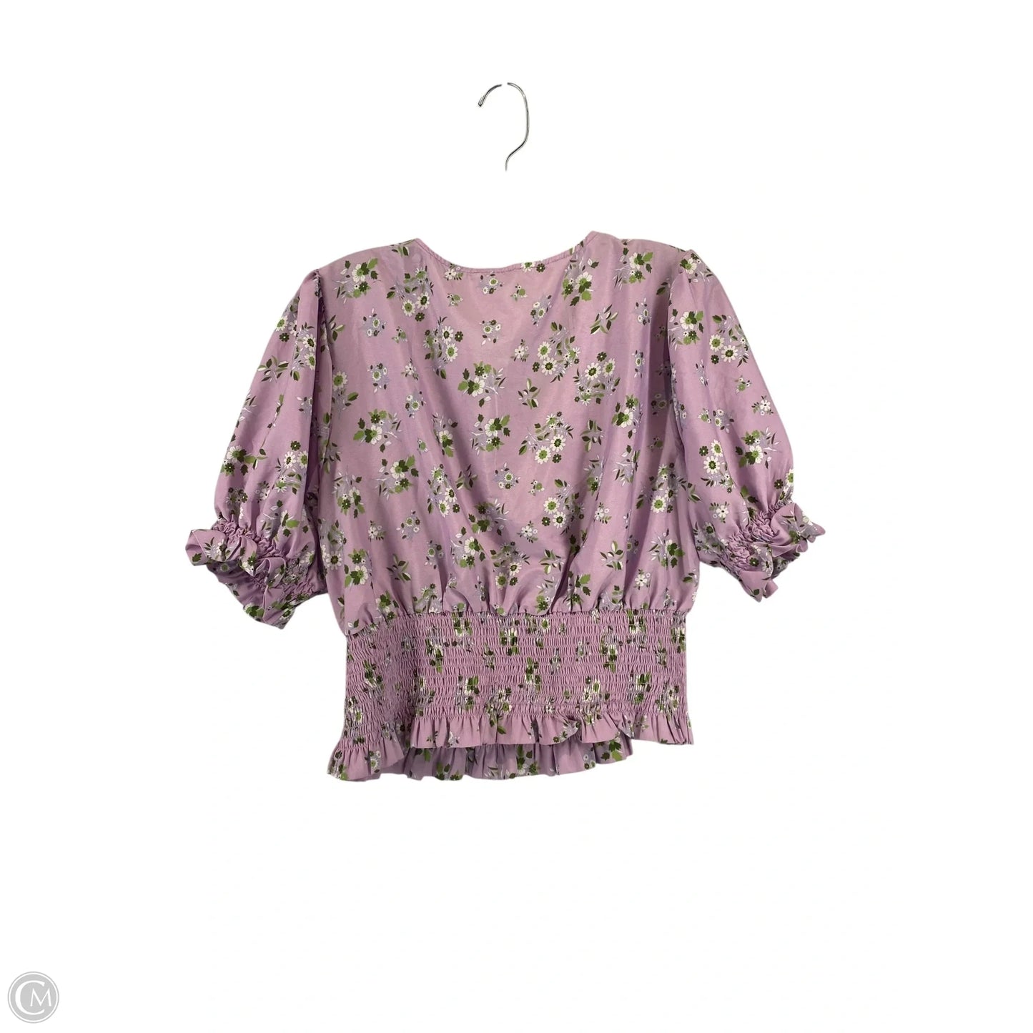 Top Short Sleeve By Cmc In Purple, Size: 1x