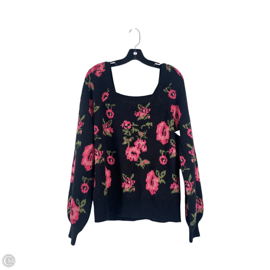 Sweater By Cato In Floral Print, Size: L
