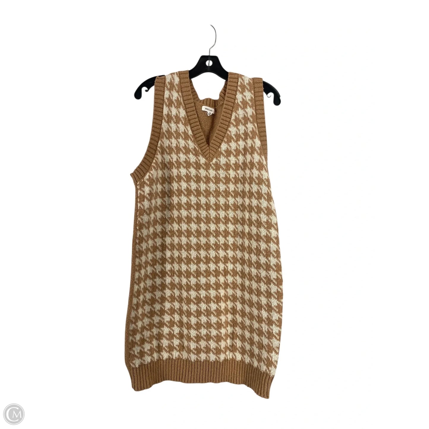 Dress Sweater By Cme In Brown & White, Size: Xl