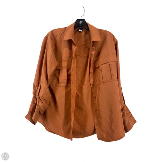 Top Long Sleeve By Old Navy In Brown, Size: S