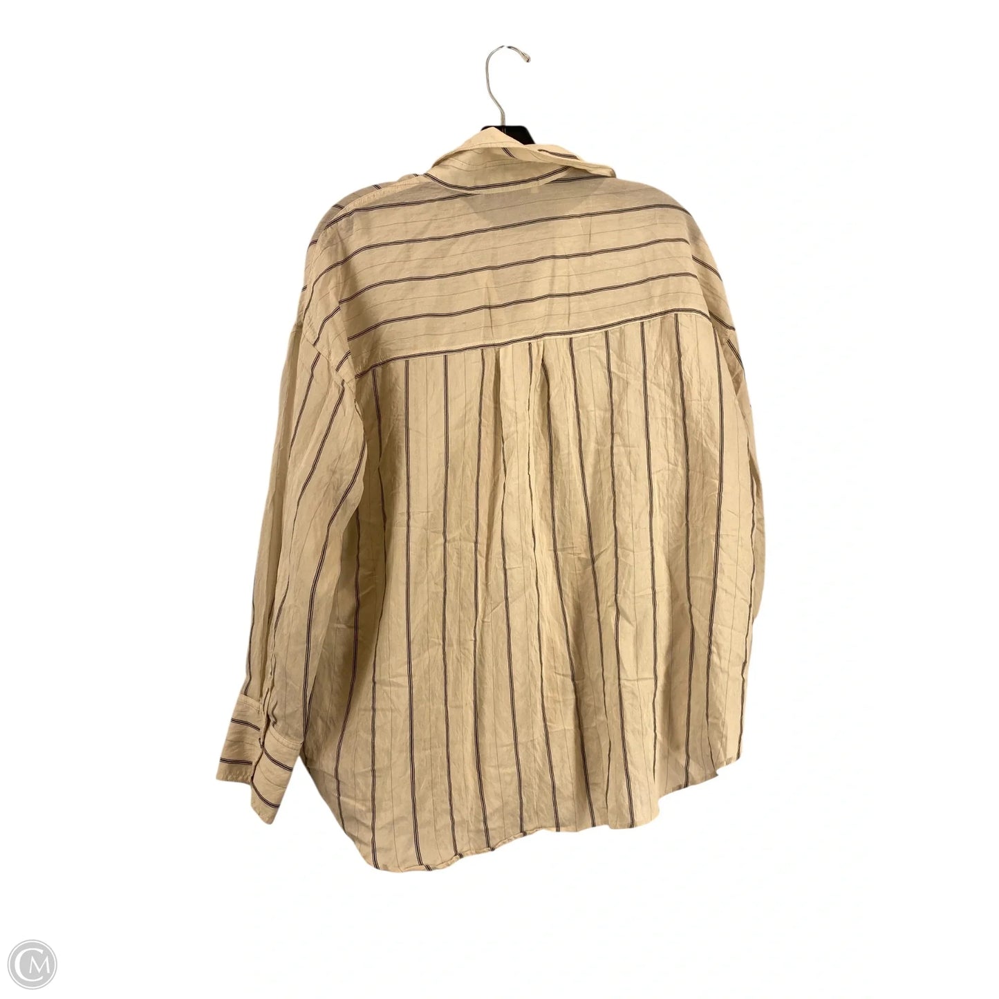 Top Long Sleeve By Abercrombie And Fitch In Striped Pattern, Size: S