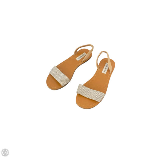 Sandals Flats By Steve Madden In Silver, Size: 7.5