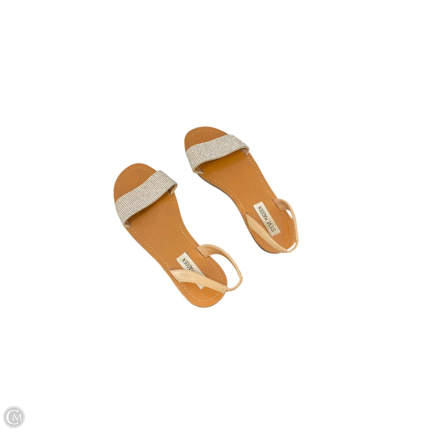 Sandals Flats By Steve Madden In Silver, Size: 7.5