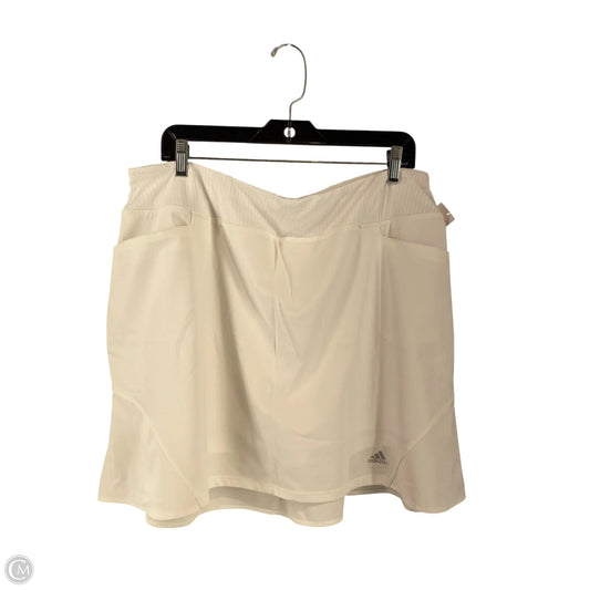 Athletic Skirt By Adidas In White, Size: Xl