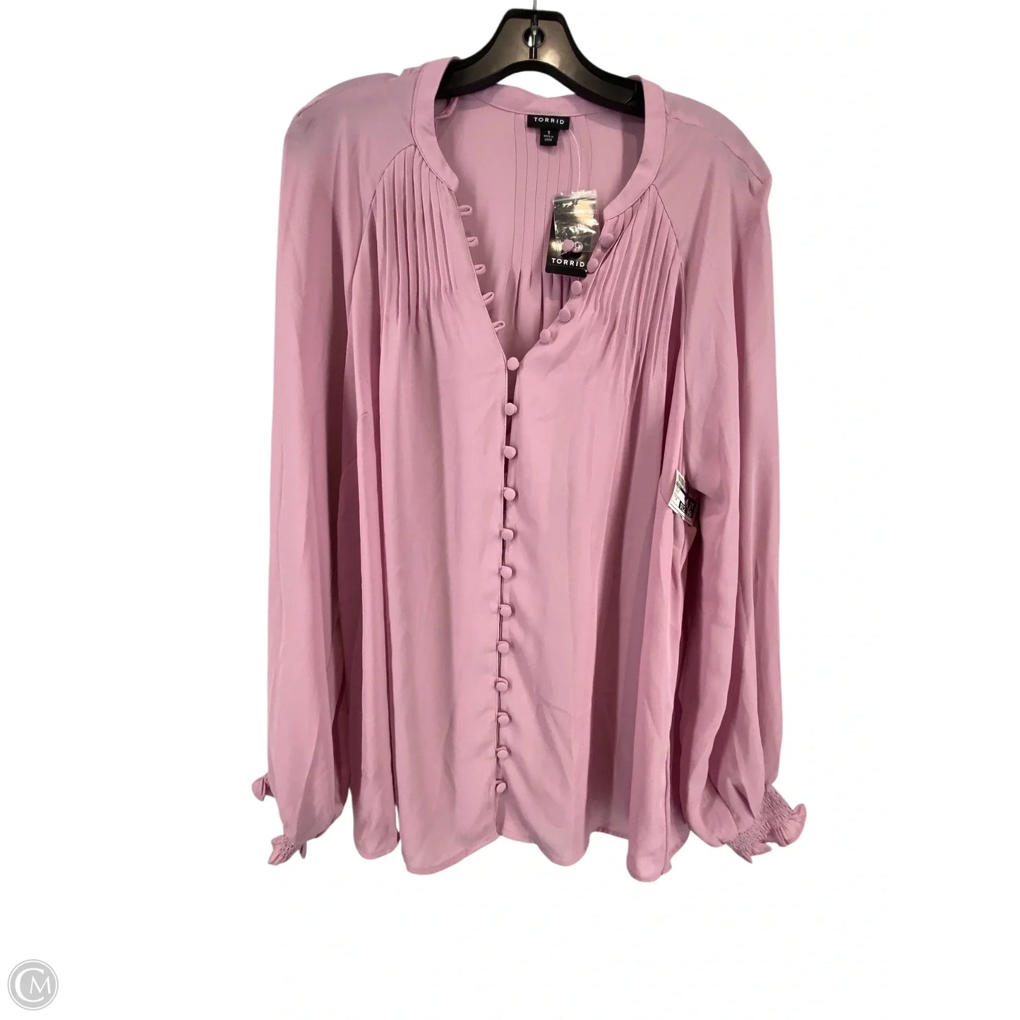 Top Long Sleeve By Torrid In Purple, Size: 1x