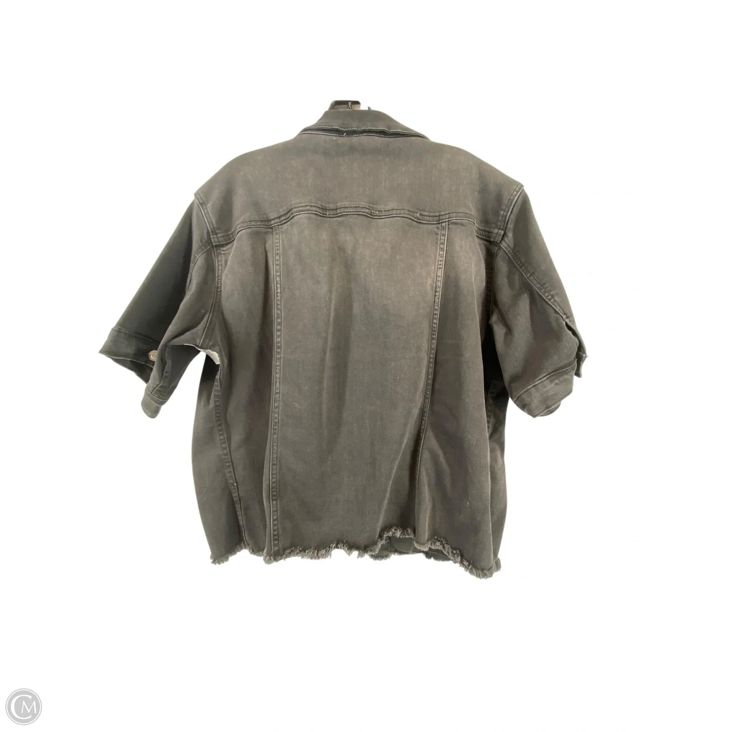 Jacket Denim By Zigzag Stripe In Black Denim, Size: 3x