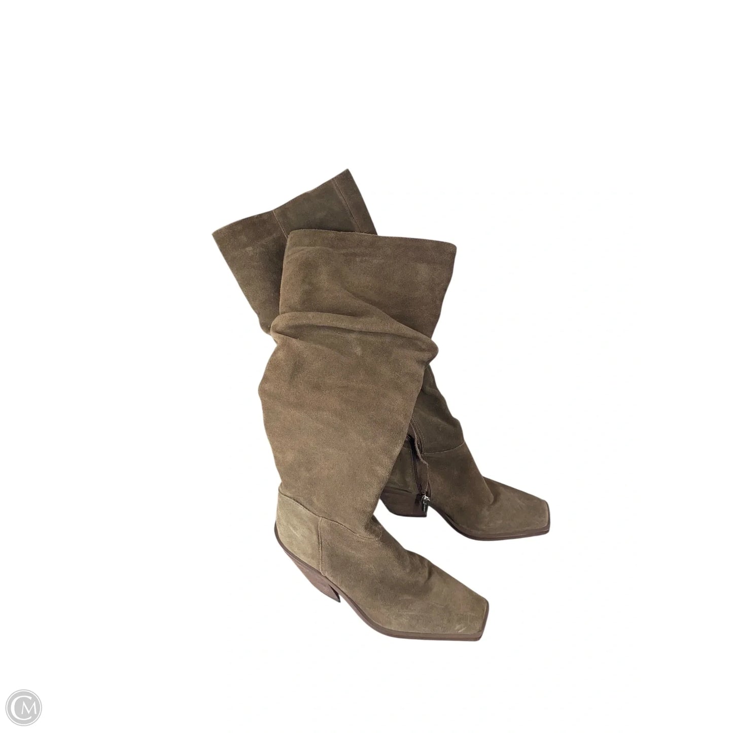 Boots Mid-calf Heels By Vince Camuto In Brown, Size: 7