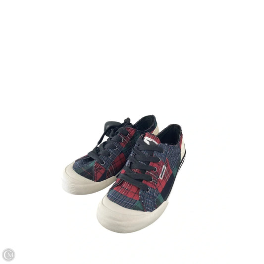Shoes Flats By Rocket Dogs In Plaid Pattern, Size: 10