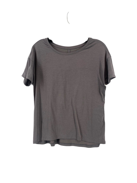 Athletic Top Short Sleeve By Athleta In Grey, Size: S