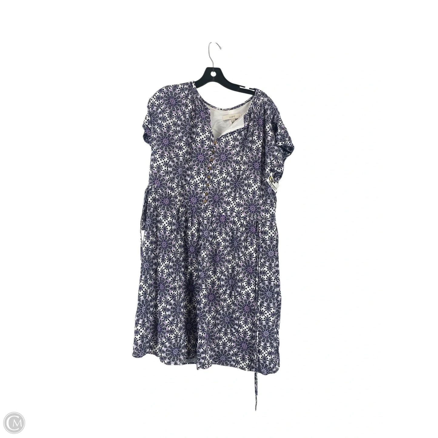 Dress Casual Midi By Loft In Purple, Size: L