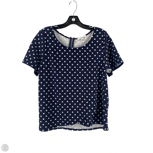 Top Short Sleeve By Green Envelope In Navy, Size: L