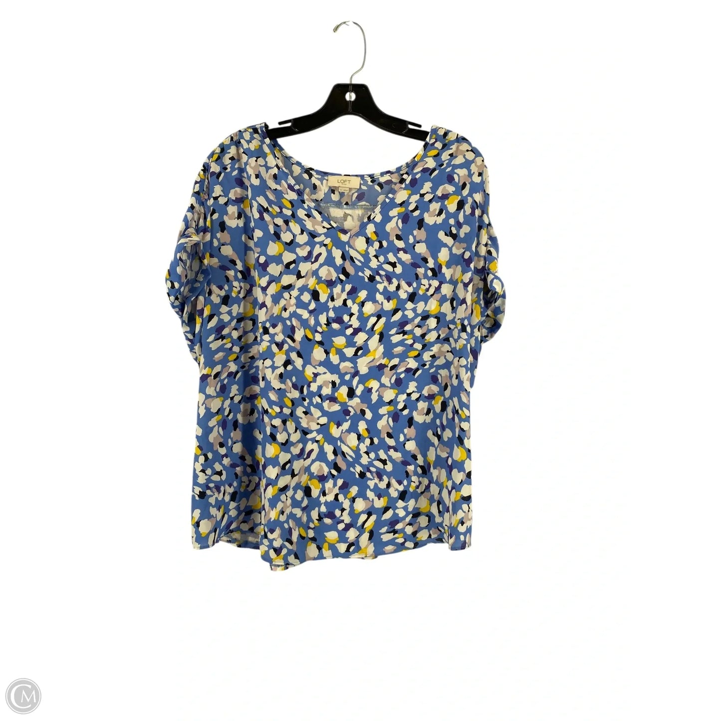 Top Short Sleeve By Loft In Multi-colored, Size: Xl
