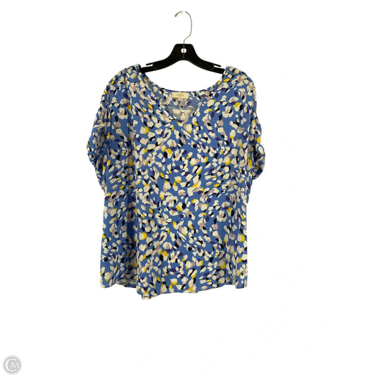 Top Short Sleeve By Loft In Multi-colored, Size: Xl