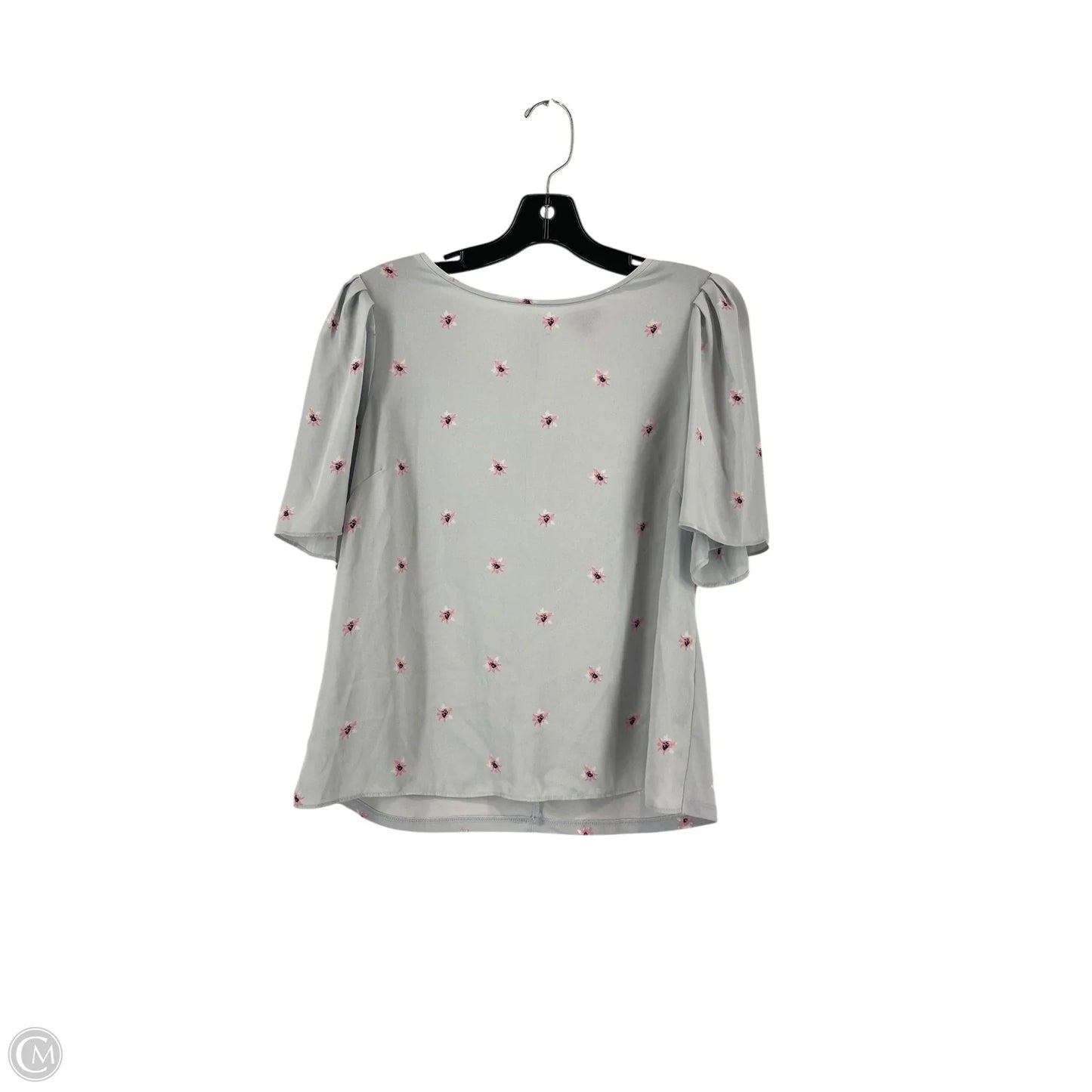 Top Short Sleeve By Ann Taylor In Grey, Size: S