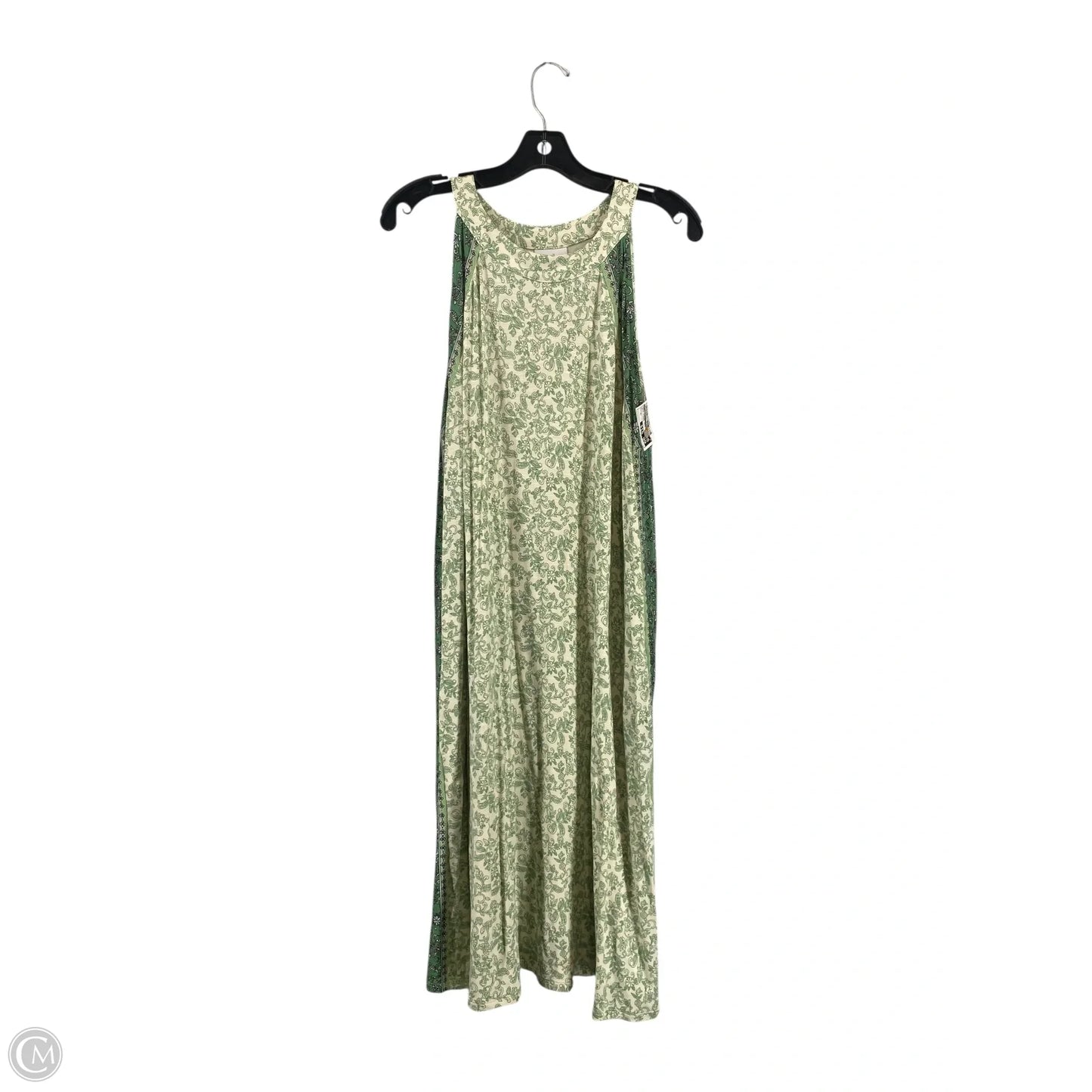 Dress Casual Maxi By J. Jill In Cream & Green, Size: Xl