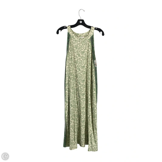 Dress Casual Maxi By J. Jill In Cream & Green, Size: Xl