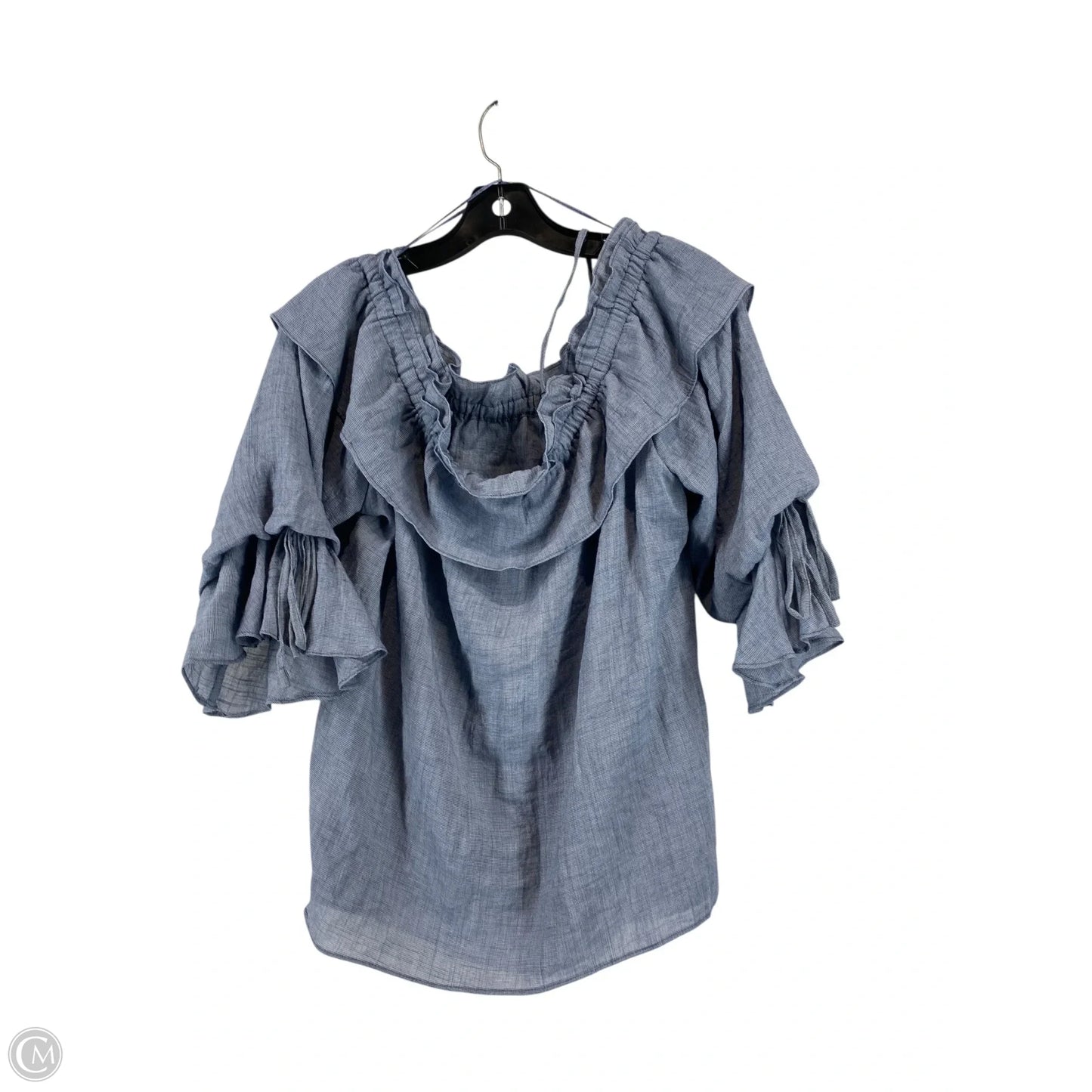 Top 3/4 Sleeve By Lucky Brand In Blue, Size: M