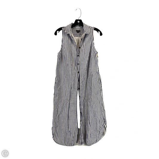 Dress Casual Midi By Ann Taylor In Blue & White, Size: 6