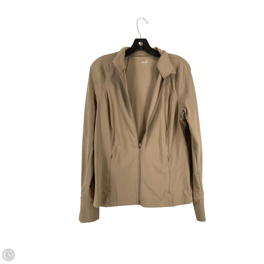 Athletic Jacket By Avia In Brown, Size: L