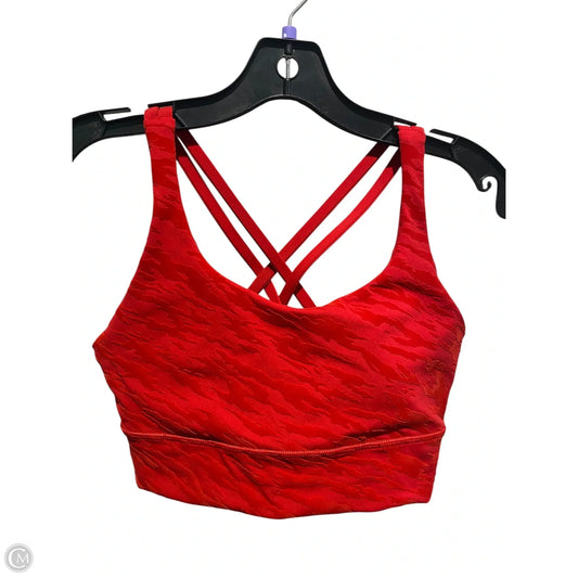 Athletic Bra By Lululemon In Red, Size: 6