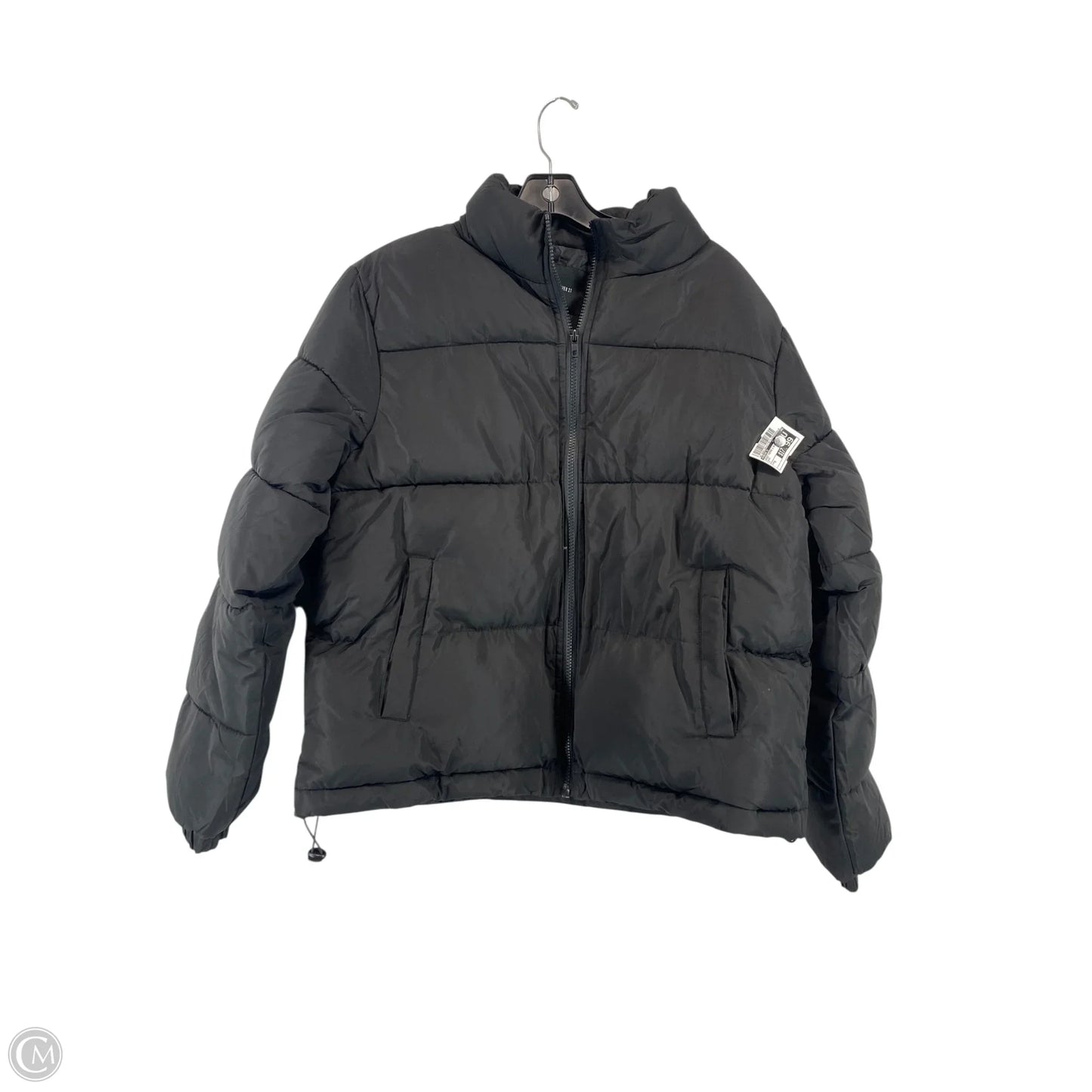 Jacket Puffer & Quilted By Forever 21 In Black, Size: M