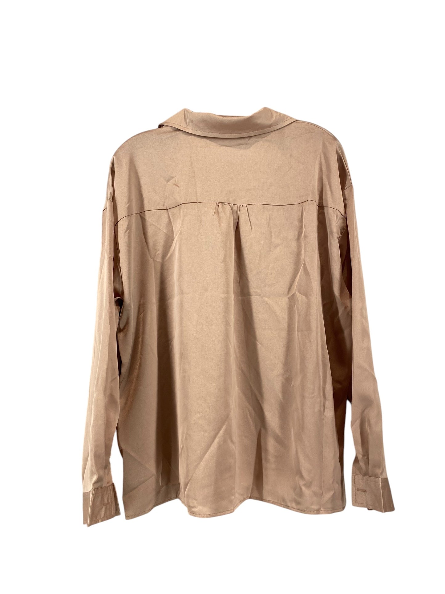 Blouse Long Sleeve By Shein In Pink, Size: L