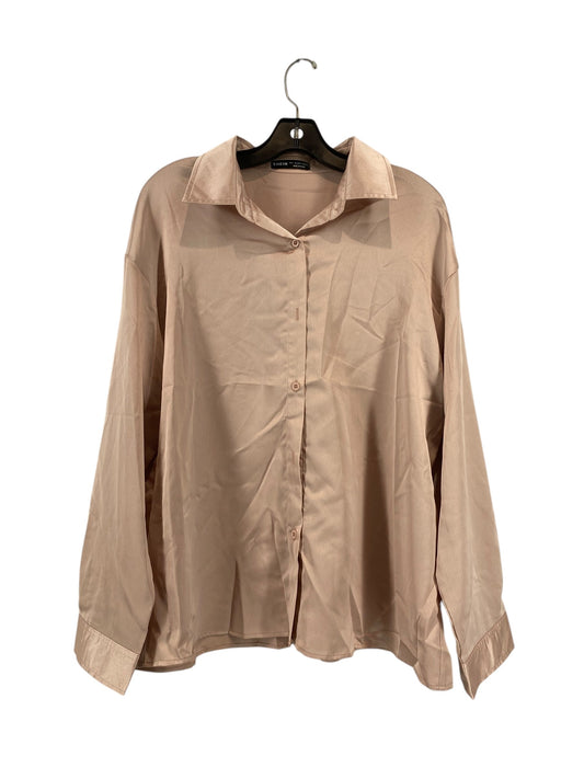 Blouse Long Sleeve By Shein In Pink, Size: L