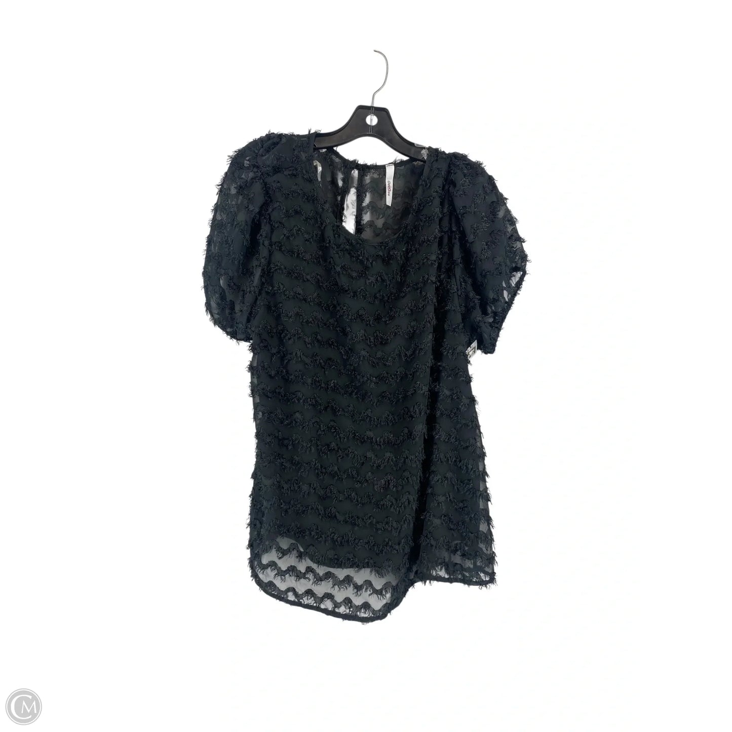 Top Short Sleeve By Clothes Mentor In Black, Size: L