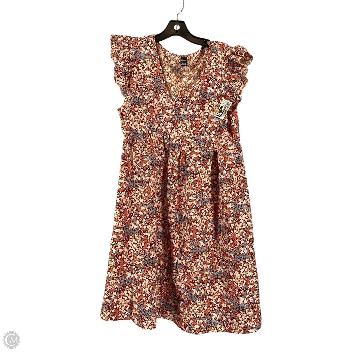 Dress Casual Short By Sasson In Floral Print, Size: Xl