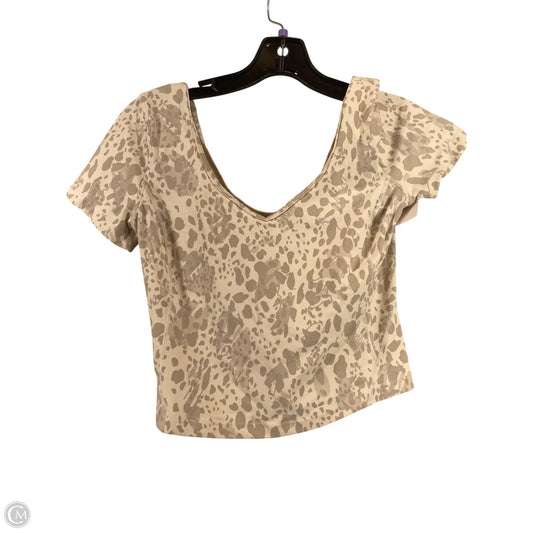 Athletic Top Short Sleeve By Lululemon In Animal Print, Size: 6