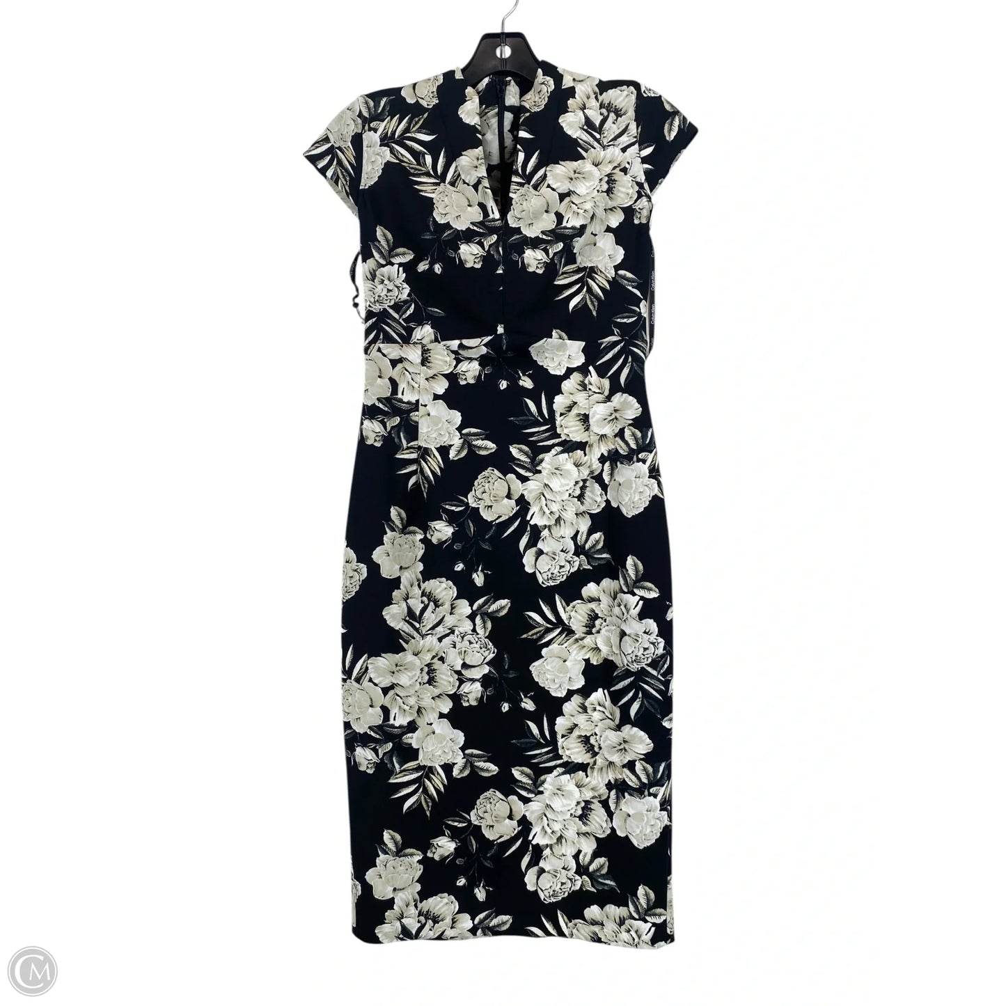 Dress Casual Midi By Calvin Klein In Floral Print, Size: 2