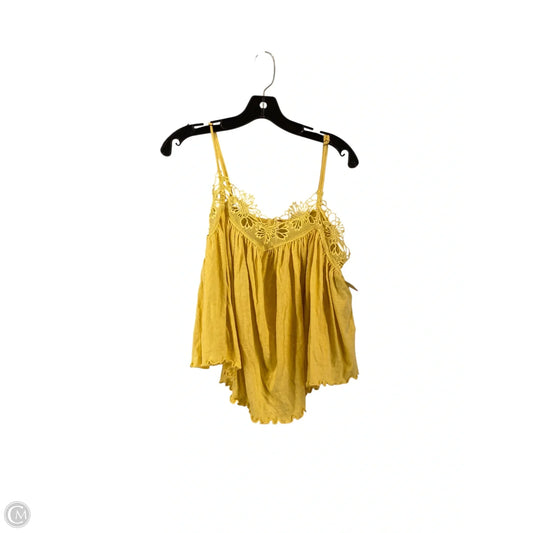 Top Sleeveless By Free People In Yellow, Size: M