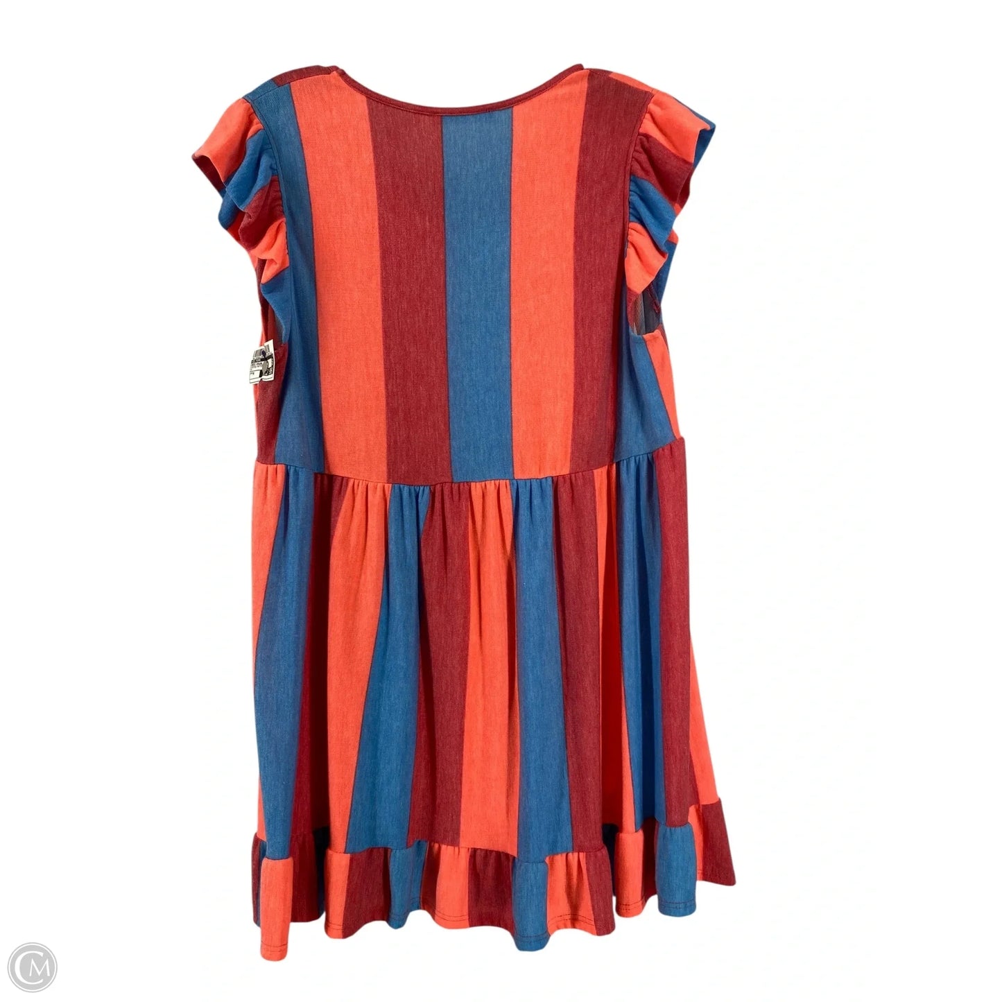 Dress Casual Midi By Ces Femme In Striped Pattern, Size: M