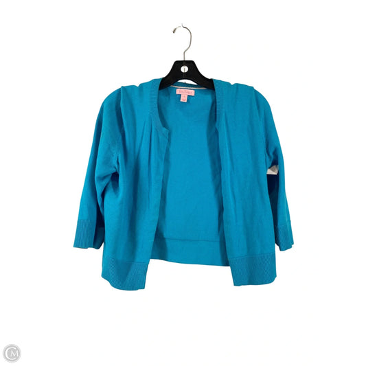 Sweater Cardigan Designer By Lilly Pulitzer In Blue, Size: M