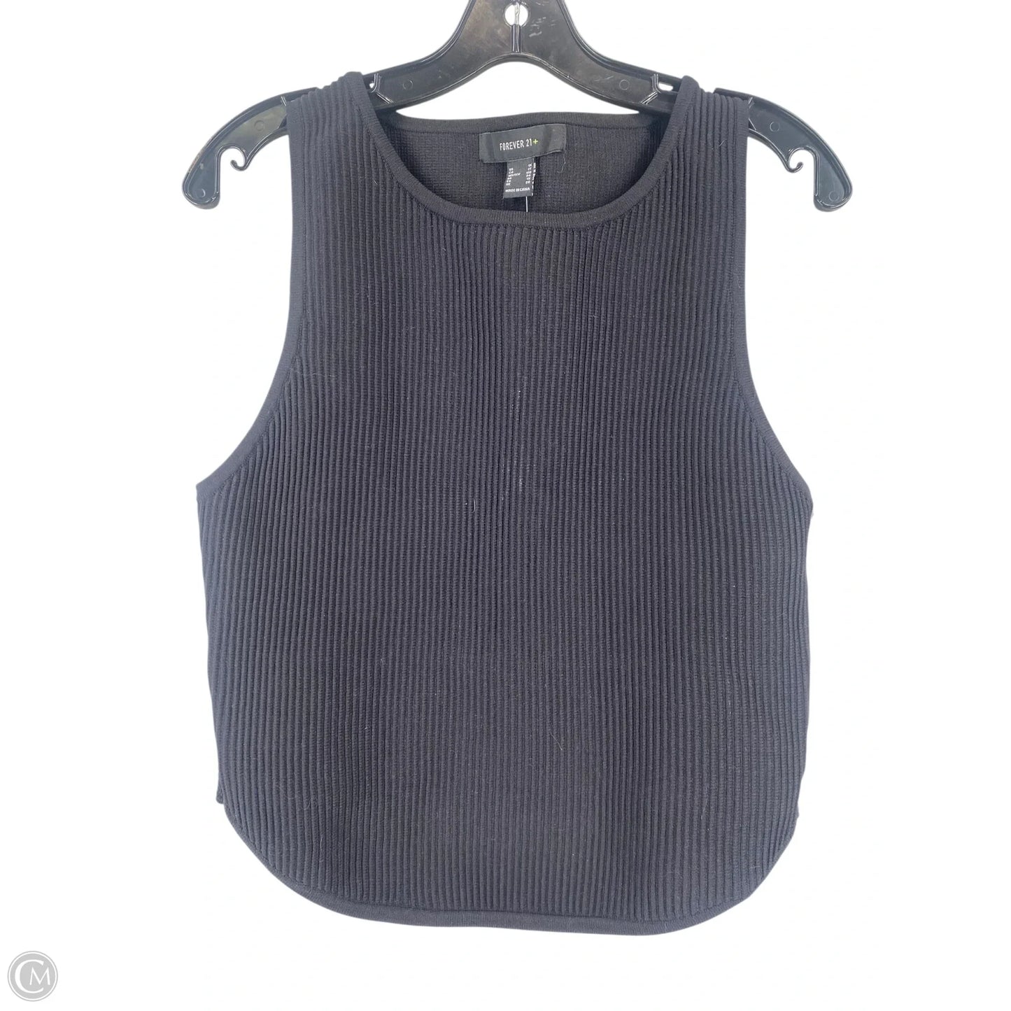 Top Sleeveless By Forever 21 In Black, Size: 1x