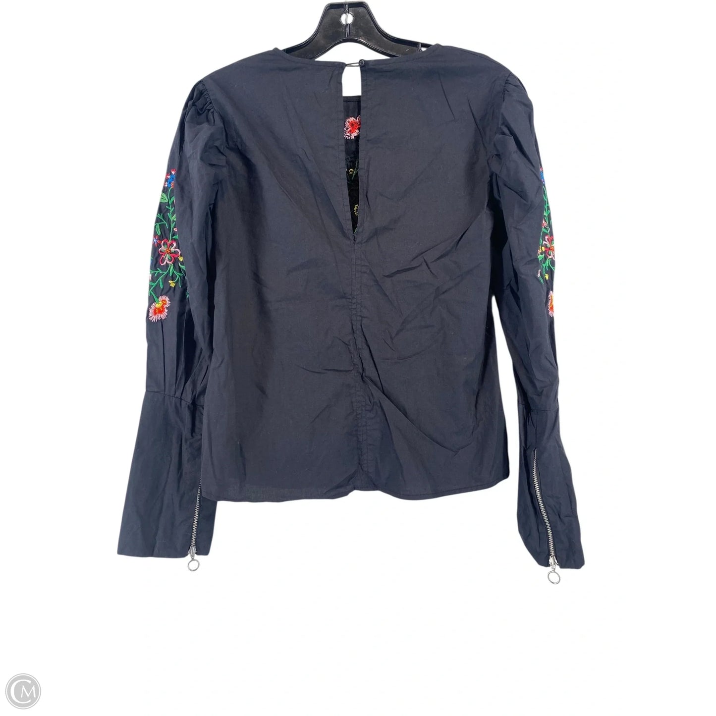 Top Long Sleeve By Zara In Floral Print, Size: Xs