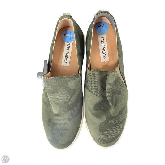 Shoes Heels Block By Steve Madden In Camouflage Print, Size: 7.5