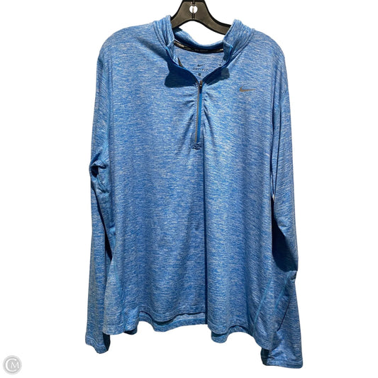 Athletic Jacket By Nike In Blue, Size: 2x