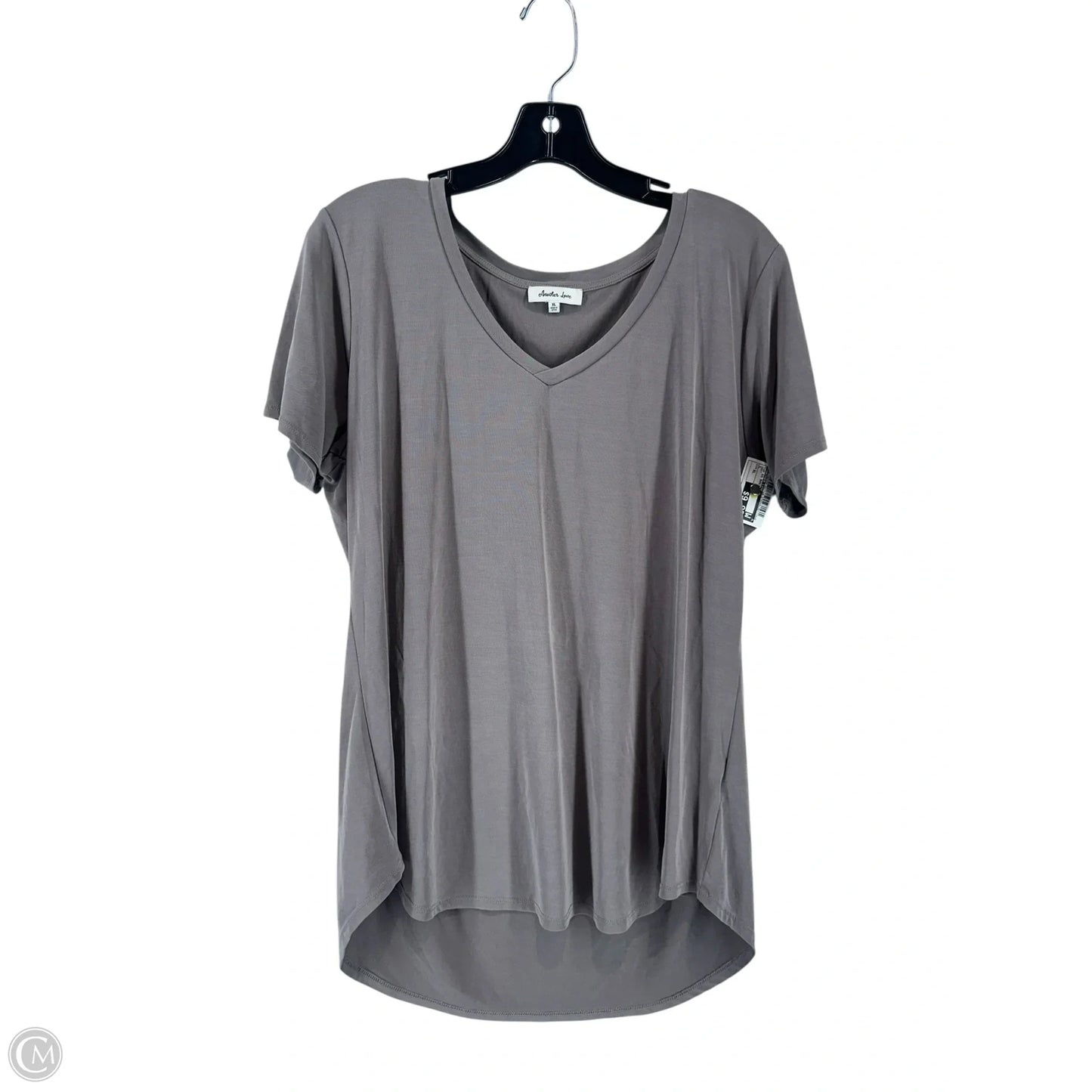 Top Short Sleeve Basic By Another Love In Grey, Size: Xl