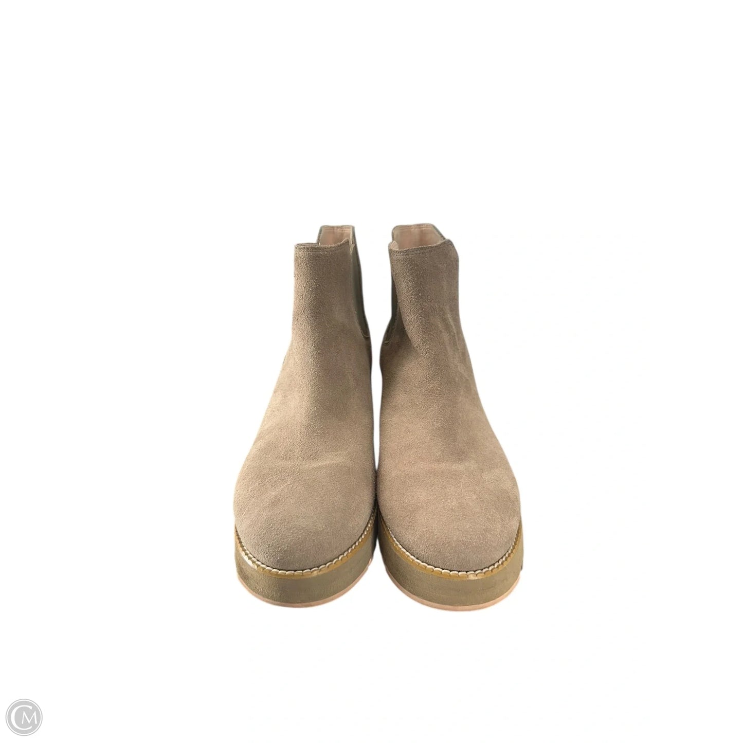 Boots Ankle Heels By Clothes Mentor In Tan, Size: 8.5