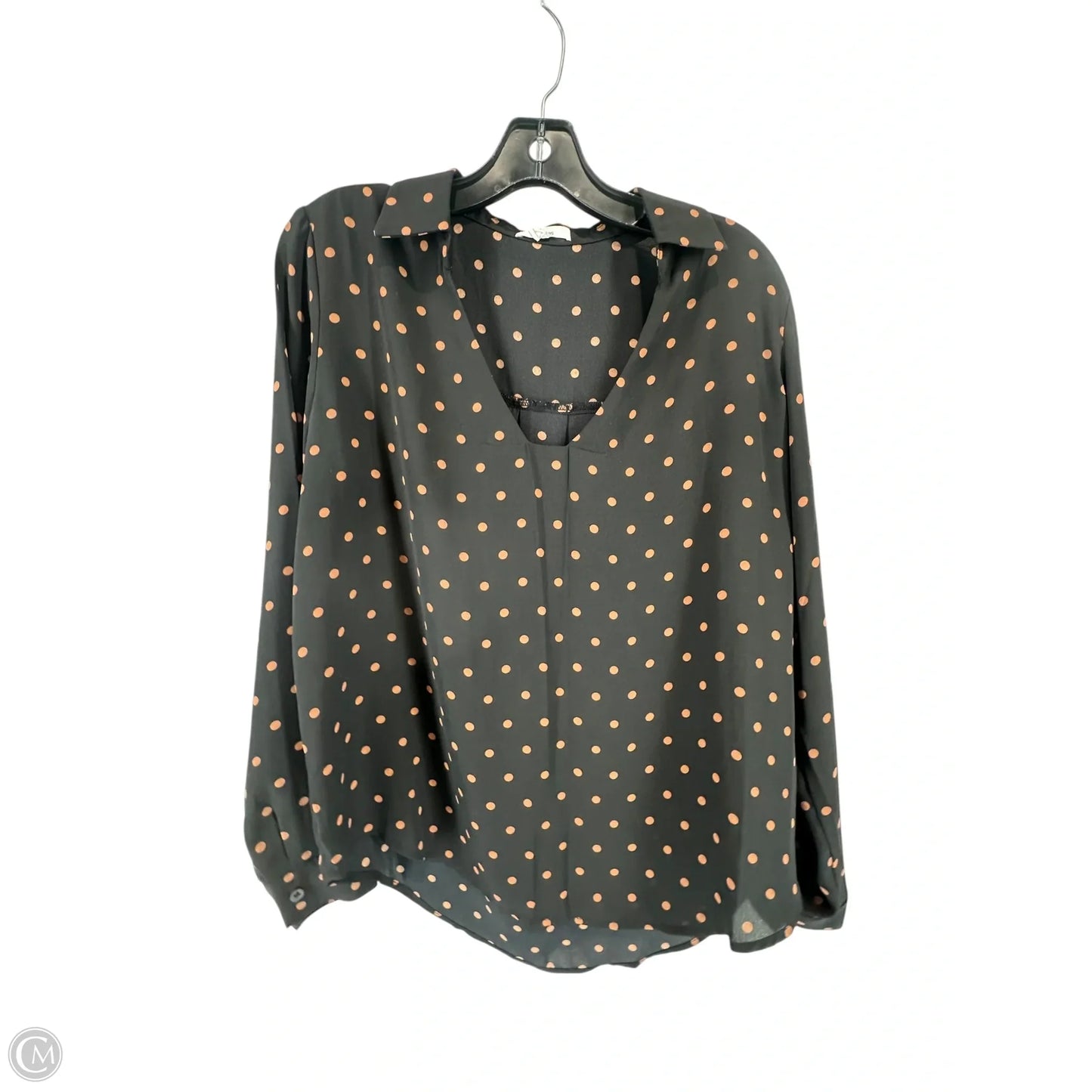 Top Long Sleeve By Maurices In Polkadot Pattern, Size: S