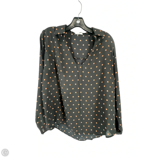 Top Long Sleeve By Maurices In Polkadot Pattern, Size: S