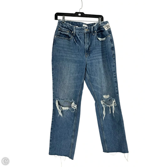 Jeans Straight By Good American In Blue Denim, Size: 12